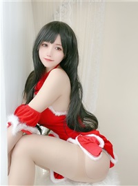 Chiyo Ogura w - Red Christmas Gift Dress(14)